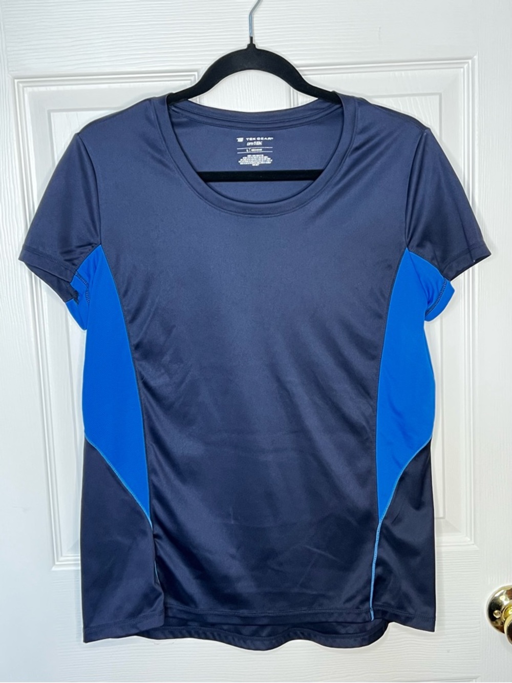 Tek Gear DryTek Colorblock Athletic Performance Workout Tee Large